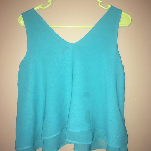 Blue tank crop top - Picture 3 of 3
